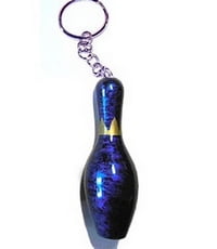 Porte-Clé Quille Nacré Bleu