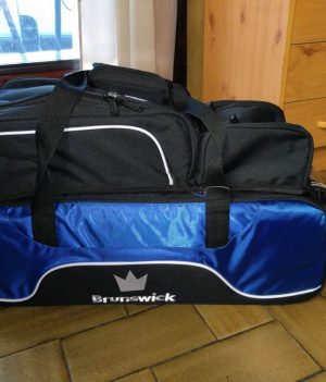 Sac 3 Boules Tote Plus Brunswick Tournament Bleu-Noir (avec compartiment)