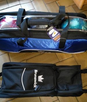 Sac 3 Boules Tote Plus Brunswick Tournament Bleu-Noir (avec compartiment)