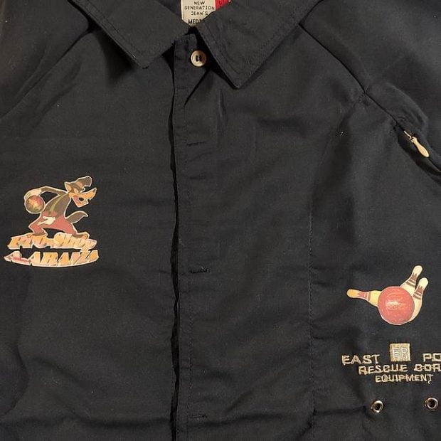 Chemise légère Motif Loup Bleu Marine (Medium)