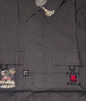 Chemise en coton Motif Loup Gris (Medium)