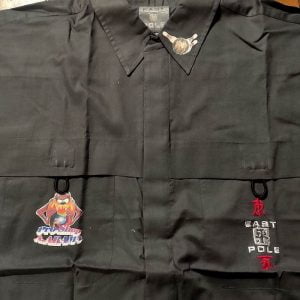 Chemise-coton-Gris-dessin-Taz-recto-zoom