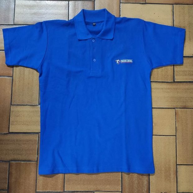 Polo Motif bowling Bleu (Small)