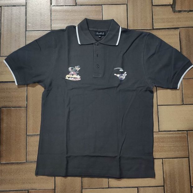 Polo Motif Loup Gris foncé (Medium)