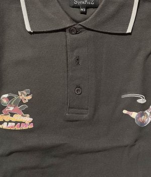 Polo Motif Loup Gris foncé (Medium)