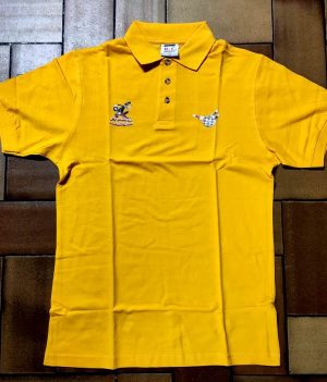 Polo Motif Loup Jaune Orange (Small)