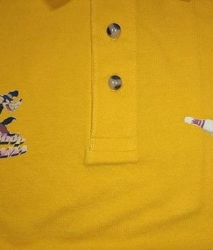Polo Motif Loup Jaune Orange (Small)