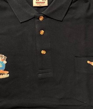 Polo Motif Rominet Bleu Marine avec poche (XX-Large)