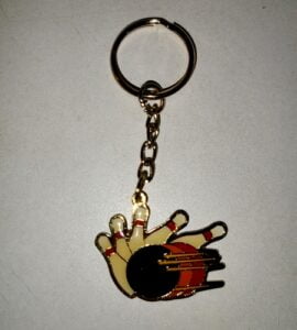 Porte-clé bowling en métal