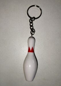 Porte-clé quille blanc