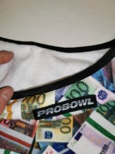 ProBowl Essuie Boule en Microfibre motif billets -détail 2