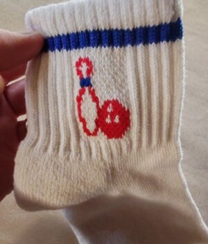 Chaussettes courtes femme (bordure bleu)