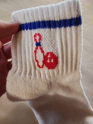Chaussettes courtes femme (bordure bleu)