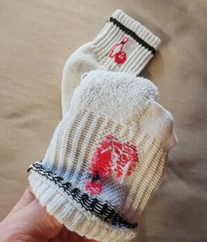 Chaussettes courtes femme (bordure noir)