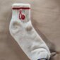 Chaussettes courtes femme (bordure rouge)