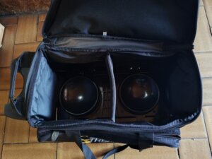 Sac 2 Boules Roulettes Strom Streamline Noir-Jaune-intérieur