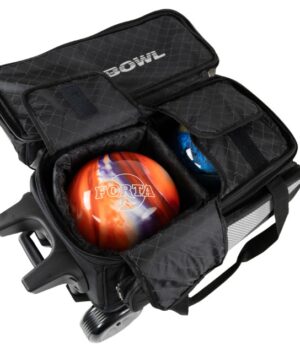 Sac 2 Boules Roulettes Deluxe ProBowl Argent/Noir