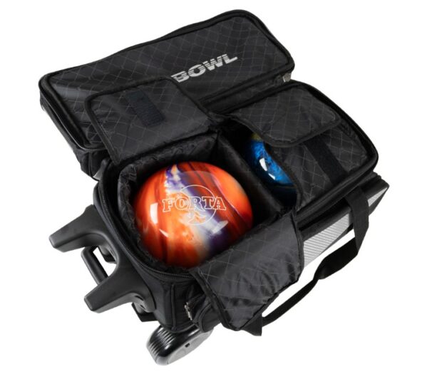 Sac 2 Boules Roulettes Deluxe ProBowl Argent/Noir