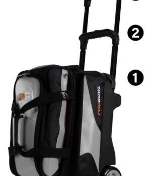 Sac 2 Boules Roulettes Deluxe ProBowl Argent/Noir
