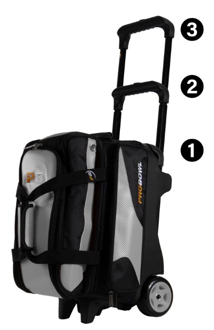 Sac 2 Boules Roulettes Deluxe ProBowl Argent/Noir