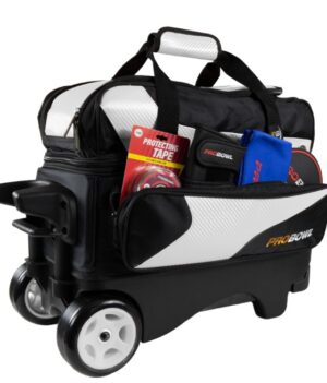 Sac 2 Boules Roulettes Deluxe ProBowl Blanc/Noir