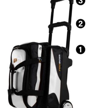 Sac 2 Boules Roulettes Deluxe ProBowl Blanc/Noir