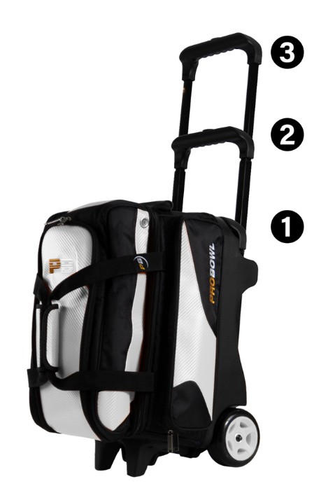 Sac 2 Boules Roulettes Deluxe ProBowl Blanc/Noir