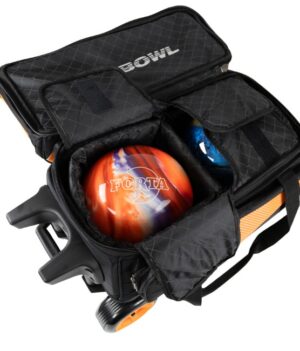 Sac 2 Boules Roulettes Deluxe ProBowl Orange/Noir