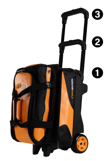 Sac 2 Boules Roulettes Deluxe ProBowl Orange/Noir