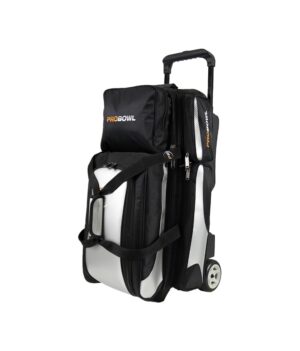 Sac 3 Boules Roulettes Deluxe ProBowl Argent/Noir