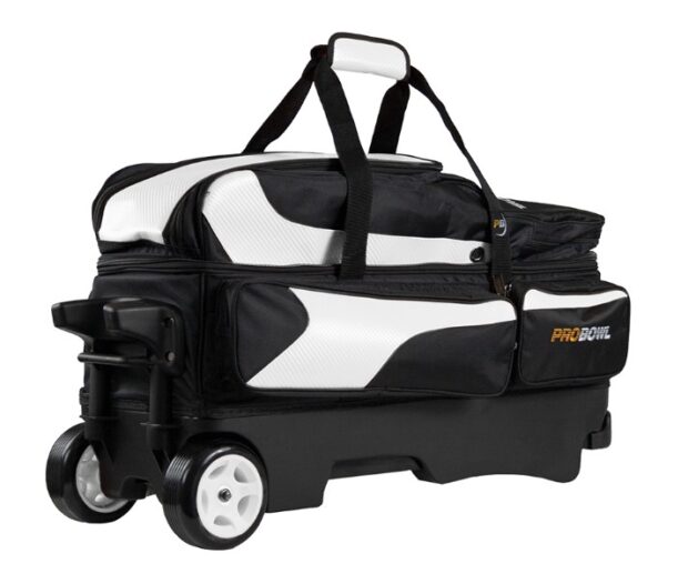Sac 3 Boules Roulettes Deluxe ProBowl Blanc/Noir