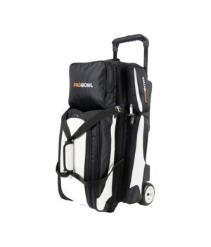 Sac 3 Boules Roulettes Deluxe ProBowl Blanc/Noir