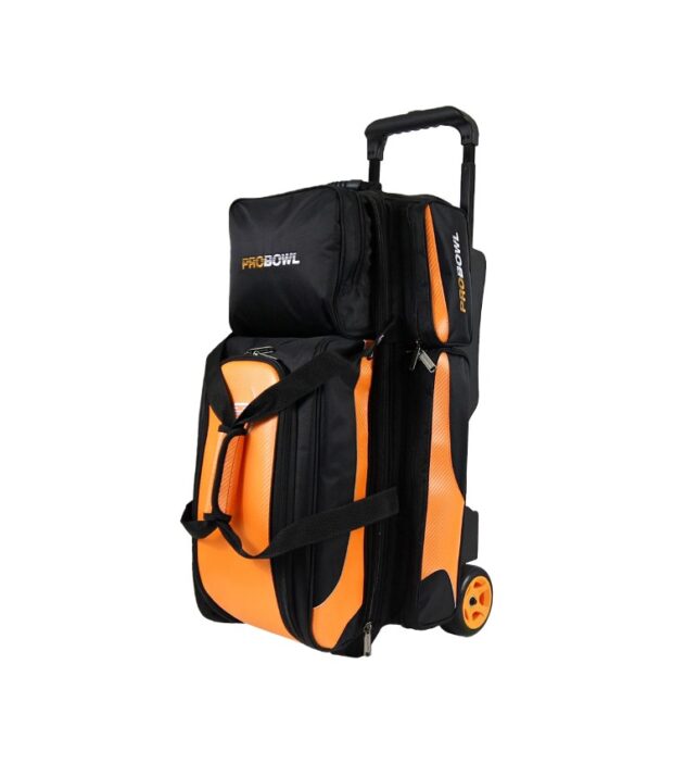 Sac 3 Boules Roulettes Deluxe ProBowl Orange/Noir