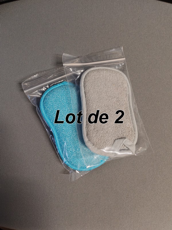 Pad éponge microfibre double face (lot de 2)