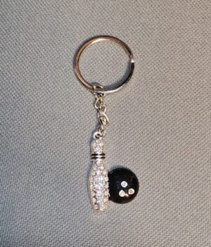 Porte-Clé Quille & Boule avec les petits cristaux