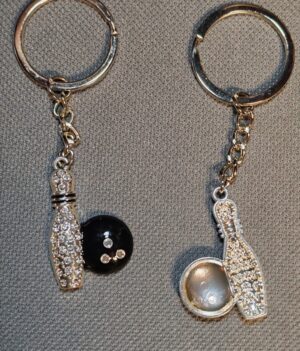 Porte-Clé Quille & Boule avec les petits cristaux