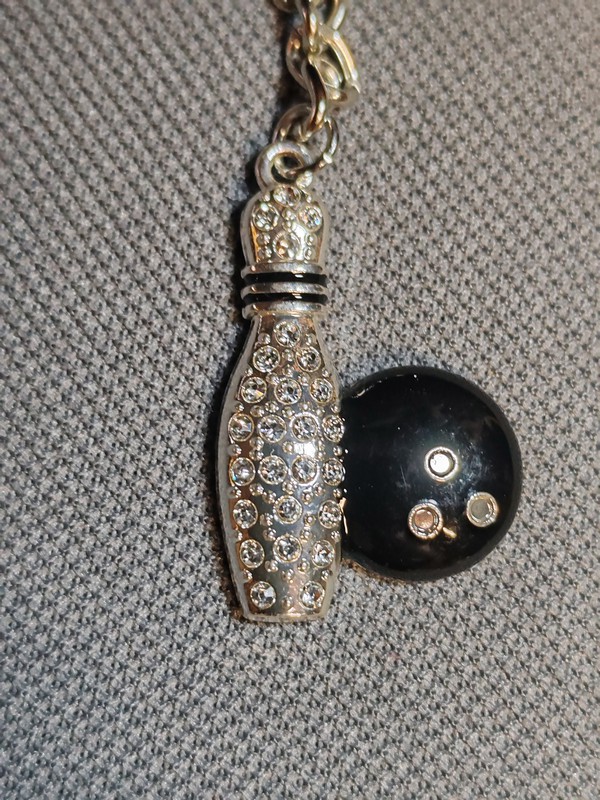 Porte-Clé Quille & Boule avec les petits cristaux