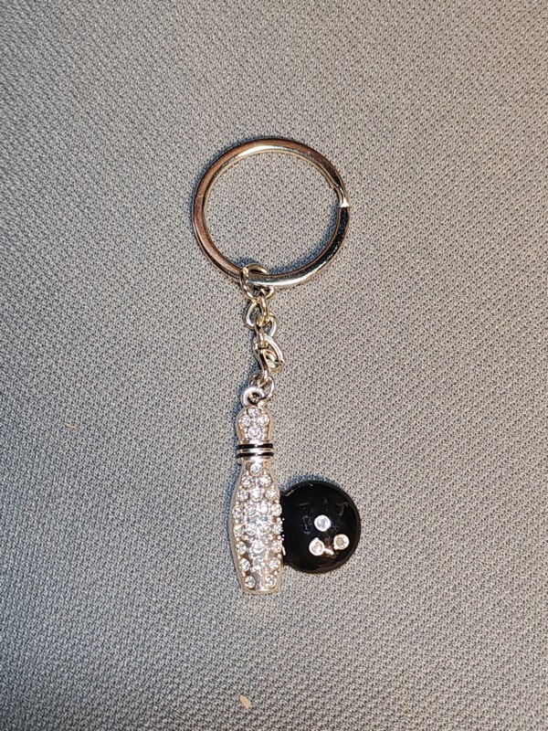 Porte-Clé Quille & Boule avec les petits cristaux