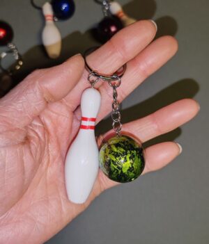 Porte-Clé Quille & Boule avec un anneau