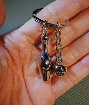 Porte-Clé Quille & Boule en métal entier